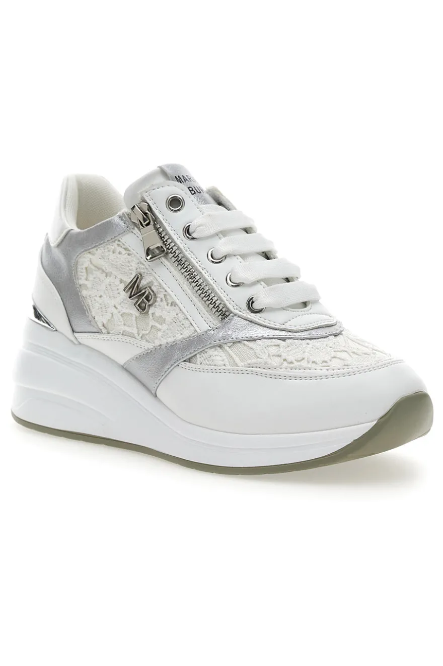 Stringate Bianche con Platform e Decorazioni Ricamate MARIELLA BURANI 51051