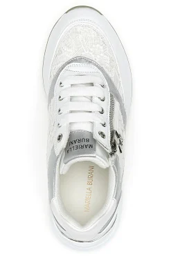 Stringate Bianche con Platform e Decorazioni Ricamate MARIELLA BURANI 51051