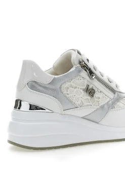 Stringate Bianche con Platform e Decorazioni Ricamate MARIELLA BURANI 51051