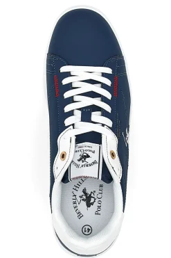 Stringate Blu con Loghi a Contrasto Bianchi BEVERLY HILLS POLO CLUB BHM514010