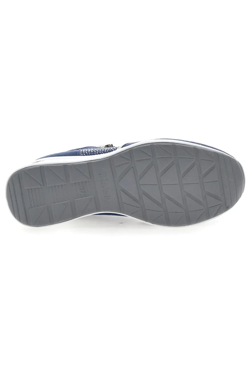 Stringate Blu con Platform e Tomaia Decorata INBLU 433 IN