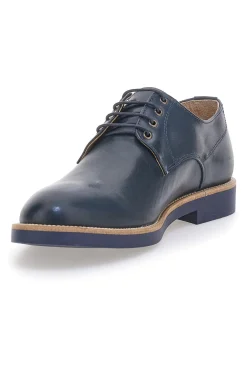 Stringate Blu in Pelle Made in Italy con Bordo a Contrasto PITTARELLO 600