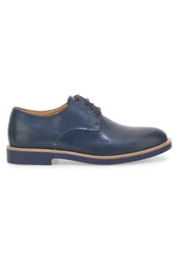 Stringate Blu in Pelle Made in Italy con Bordo a Contrasto PITTARELLO 600