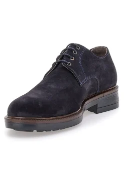 Stringate blu in pelle scamosciata Pittarello 600