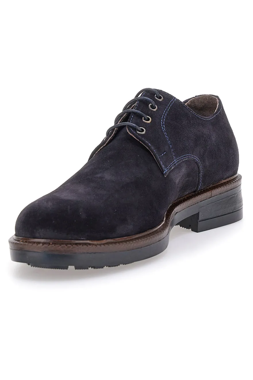 Stringate blu in pelle scamosciata Pittarello 600