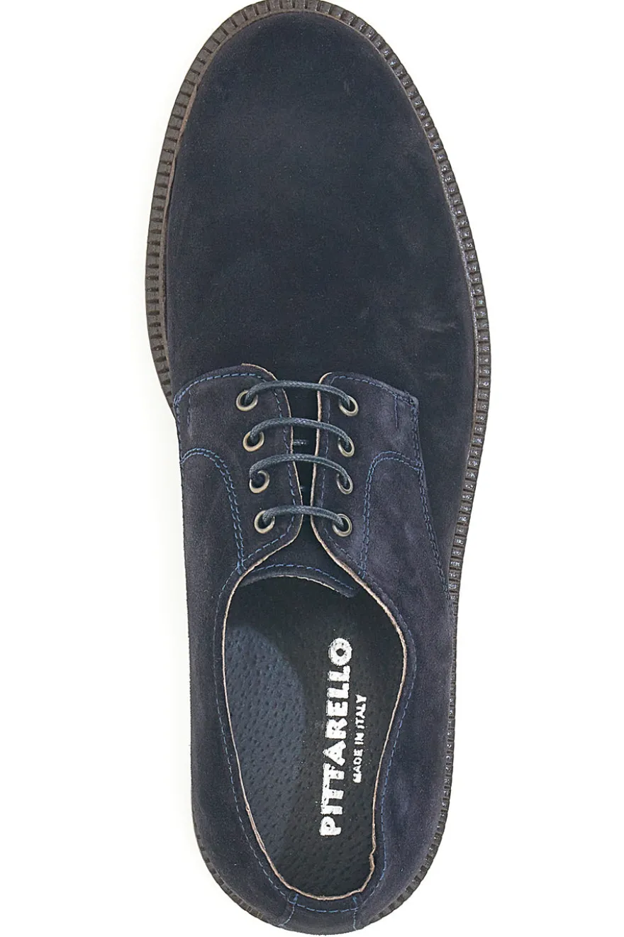 Stringate blu in pelle scamosciata Pittarello 600