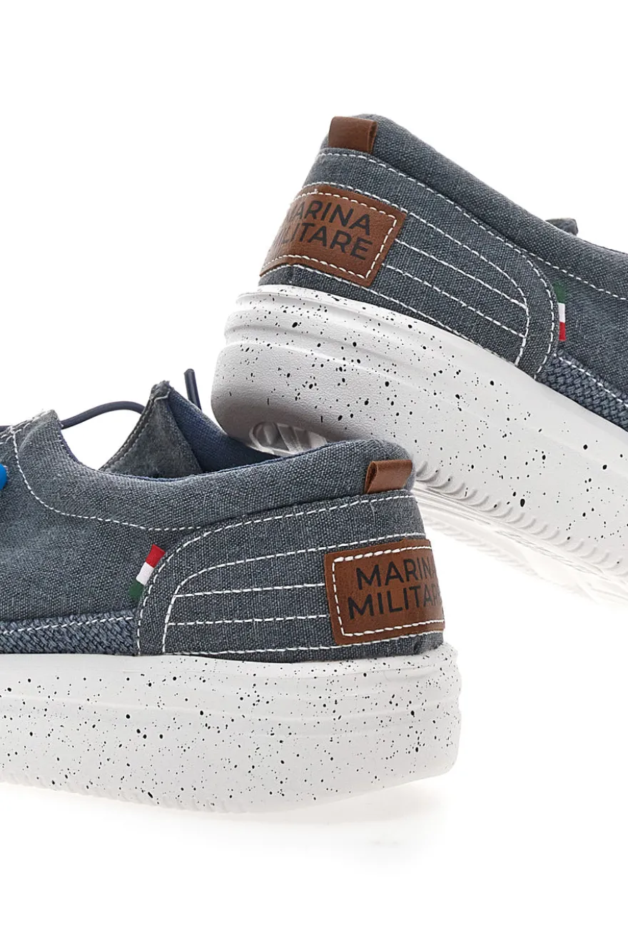 Stringate Blu In Tela Marina Militare MM1701