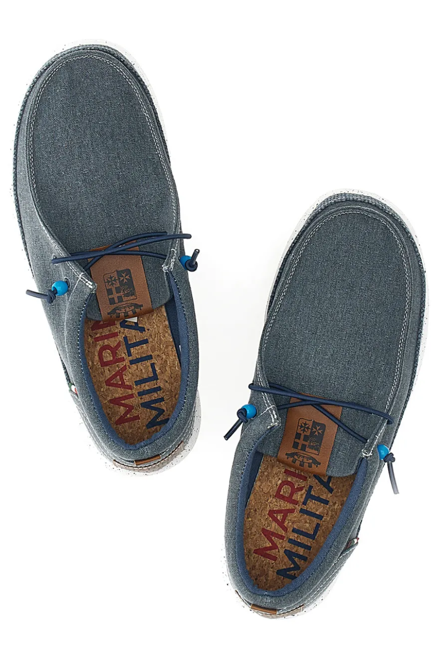 Stringate Blu In Tela Marina Militare MM1701