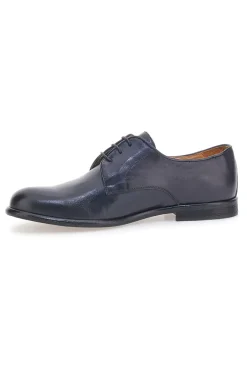 Stringate Blu In Vera Pelle Made in Italy Pittarello Plus PT911