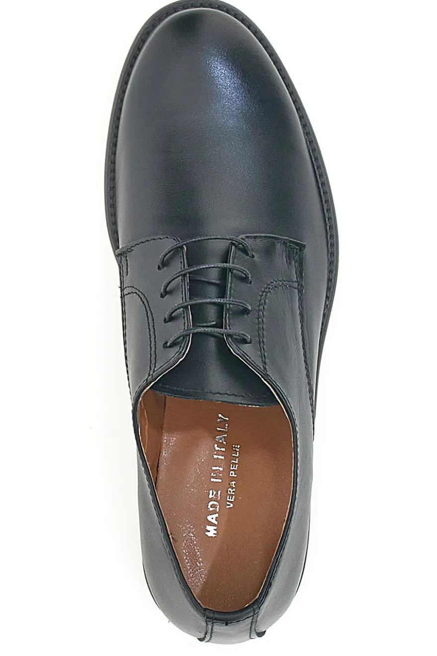 Stringate Classiche Nere con Tomaia in Pelle Made in Italy PITTARELLO 402