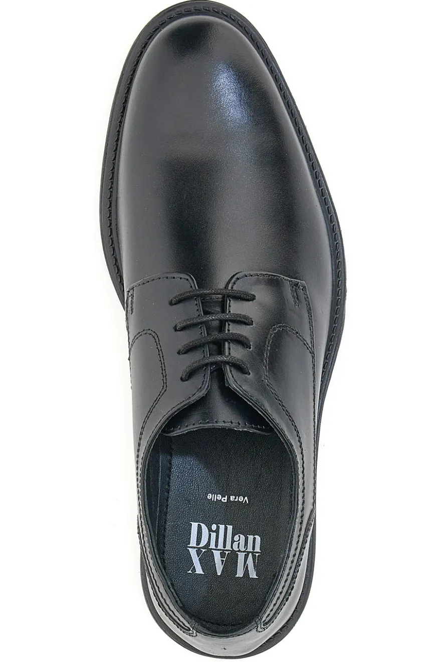 Stringate Eleganti in Vera Pelle Max Dillan 19031 Nere