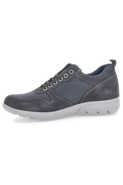 Stringate Grigie con Tomaia in Pelle e Mesh JERPOINT 99