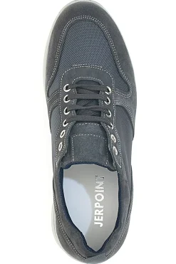 Stringate Grigie con Tomaia in Pelle e Mesh JERPOINT 99