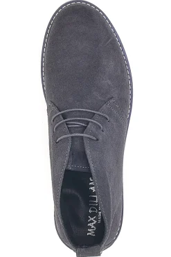 Stringate Grigie in Vera Pelle Scamosciata Max Dillan 2812
