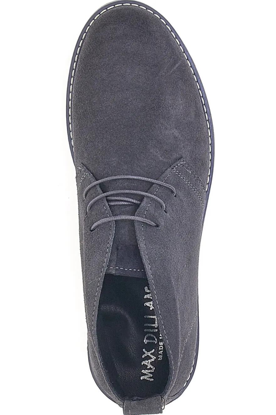 Stringate Grigie in Vera Pelle Scamosciata Max Dillan 2812
