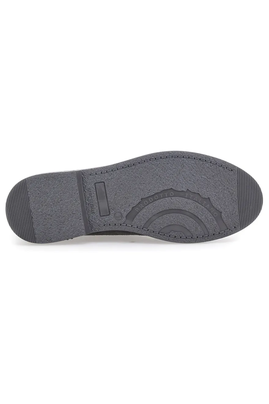 Stringate Grigie in Vera Pelle Scamosciata Max Dillan 2812
