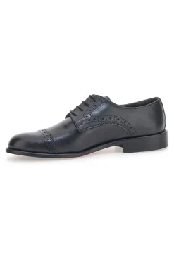Stringate in Vera Pelle Pittarello 7755 Nere