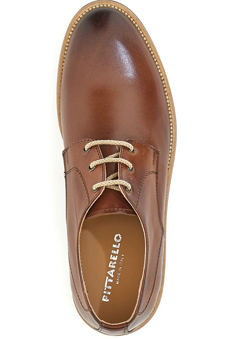 Stringate in Vera Pelle Pittarello 5208 Legno