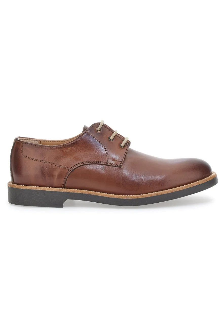 Stringate in Vera Pelle Pittarello 5208 Legno
