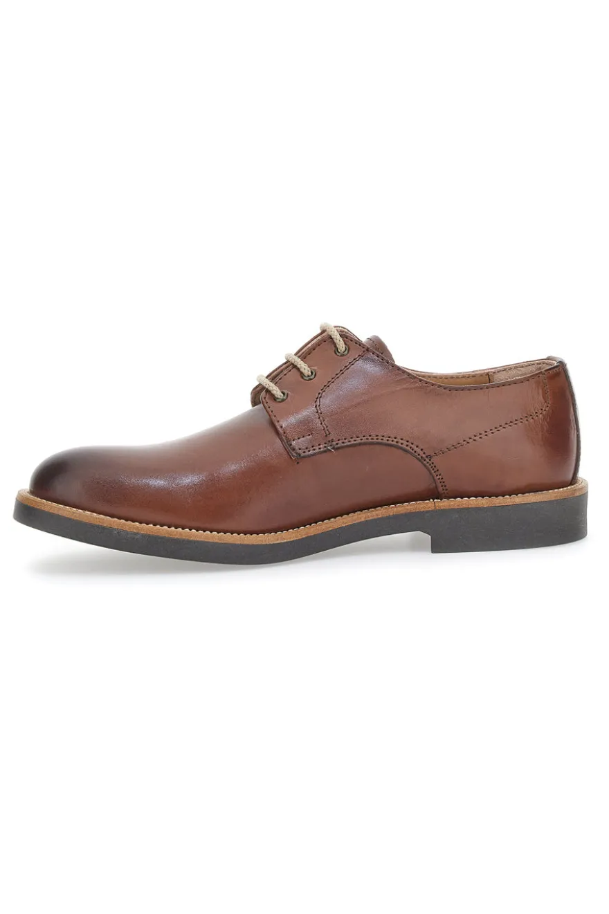Stringate in Vera Pelle Pittarello 5208 Legno