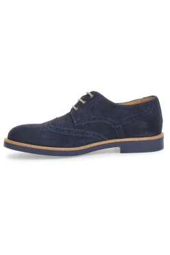Stringate in Vera Pelle Pittarello 52031 Blu