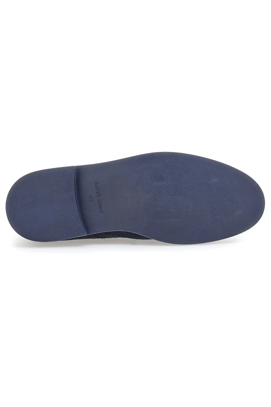 Stringate in Vera Pelle Pittarello 52031 Blu