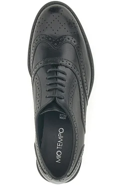 Stringate Inglesi Nere con Tomaia In Pelle MIO TEMPO 2132