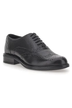 Stringate Inglesi Nere con Tomaia In Pelle MIO TEMPO 2132