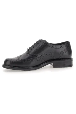 Stringate Inglesi Nere con Tomaia In Pelle MIO TEMPO 2132