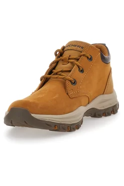 Stringate marroni con tomaia in pelle SKECHERS KNOWLSON RAMHURST