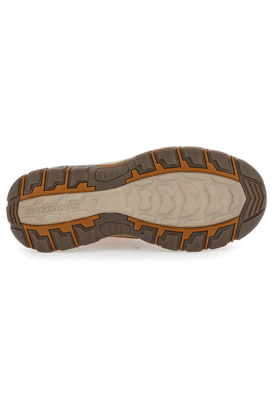 Stringate marroni con tomaia in pelle SKECHERS KNOWLSON RAMHURST