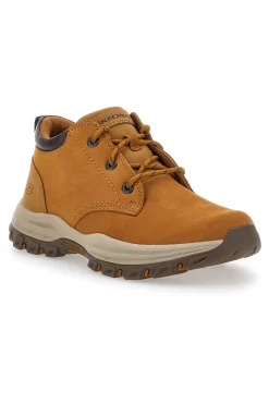 Stringate marroni con tomaia in pelle SKECHERS KNOWLSON RAMHURST