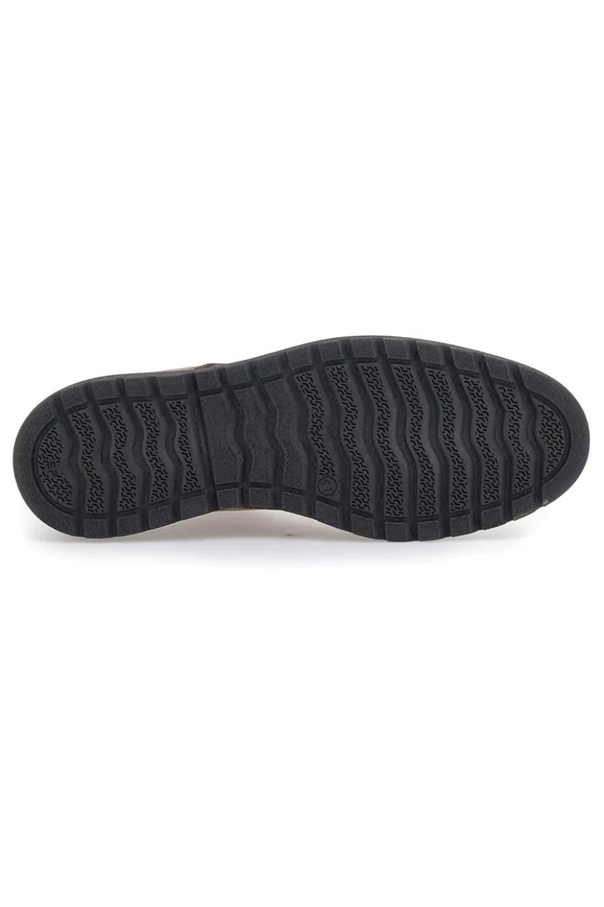 Stringate marroni in pelle con suola a contrasto Pittarello eco 252480002