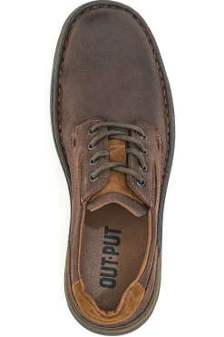 Stringate Marroni in Vera Pelle Out Put 900002