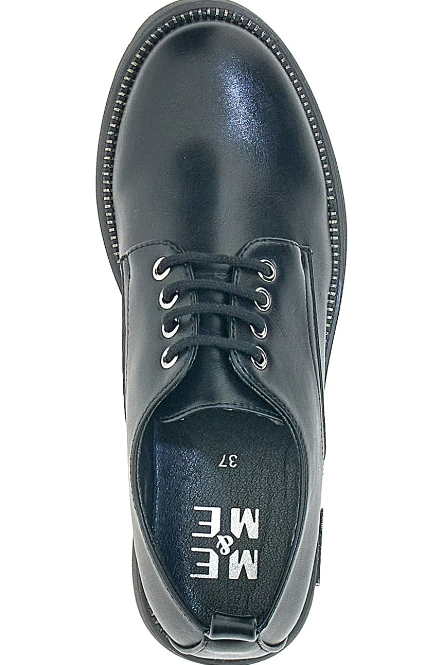Stringate nere con inserti metallici ME & ME 1212