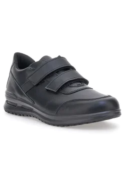 Stringate nere con strappi in velcro Made in Italy MARCO BRANDI 308
