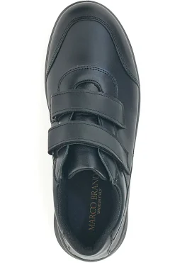 Stringate nere con strappi in velcro Made in Italy MARCO BRANDI 308