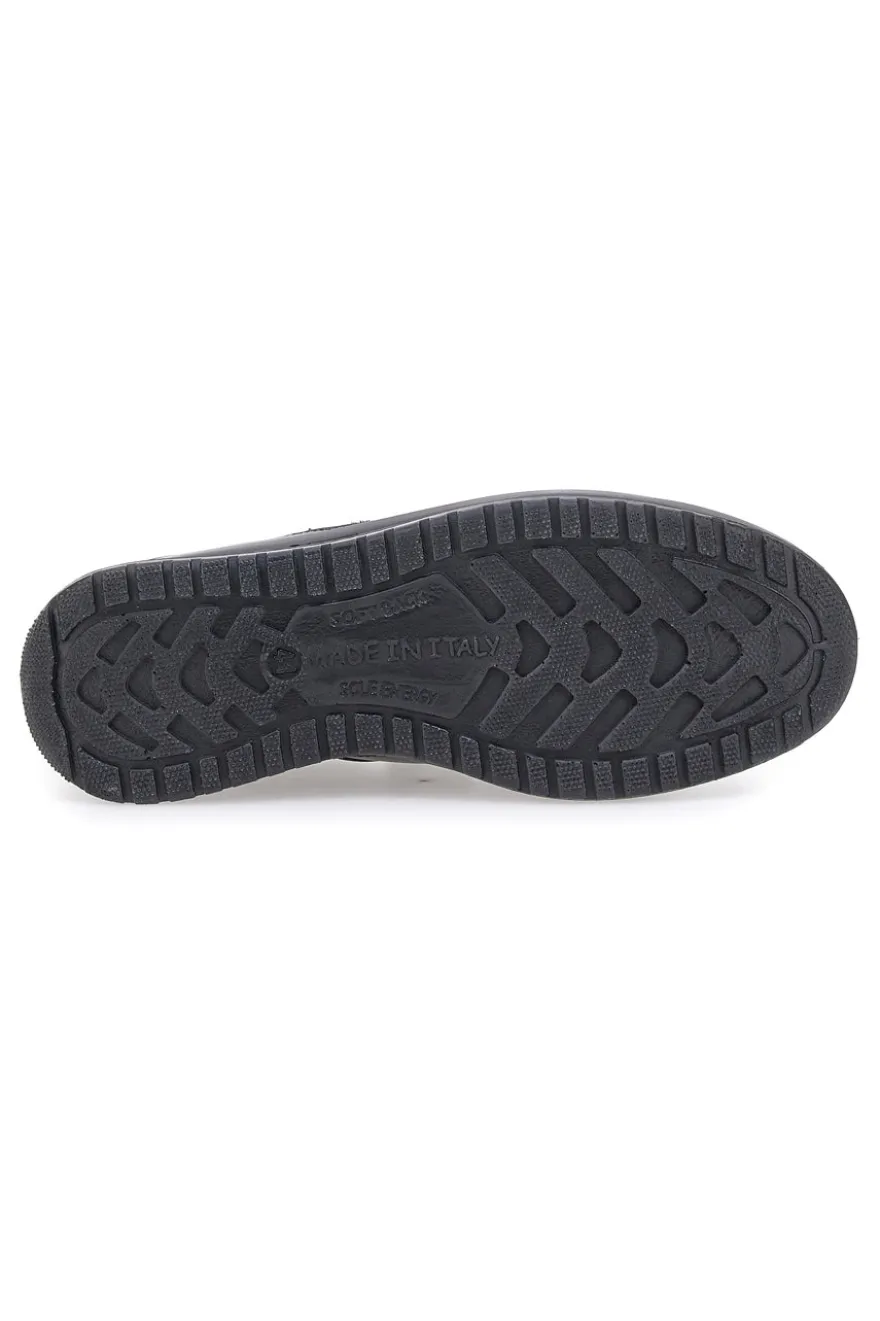 Stringate nere con strappi in velcro Made in Italy MARCO BRANDI 308