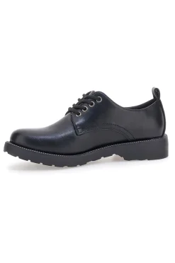 Stringate nere in pelle con suola robusta Me & Me 3001