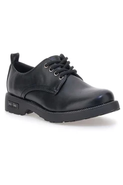 Stringate nere in pelle con suola robusta Me & Me 3001