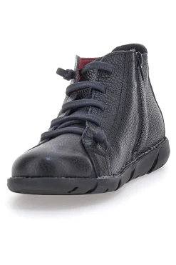 Stringate nere in vera pelle con cerniera Pittarello Tierra 24757
