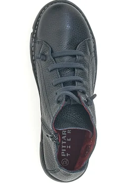 Stringate nere in vera pelle con cerniera Pittarello Tierra 24757