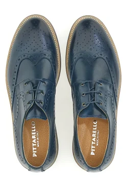 Stringate Stile Inglese Blu Made in Italy PITTARELLO 8023
