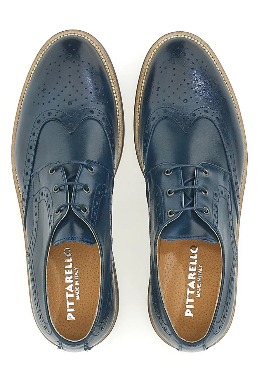 Stringate Stile Inglese Blu Made in Italy PITTARELLO 8023