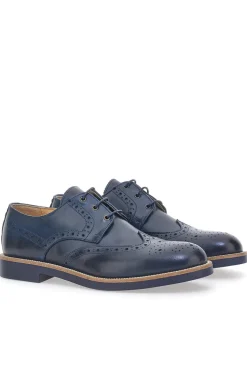 Stringate Stile Inglese Blu Made in Italy PITTARELLO 8023