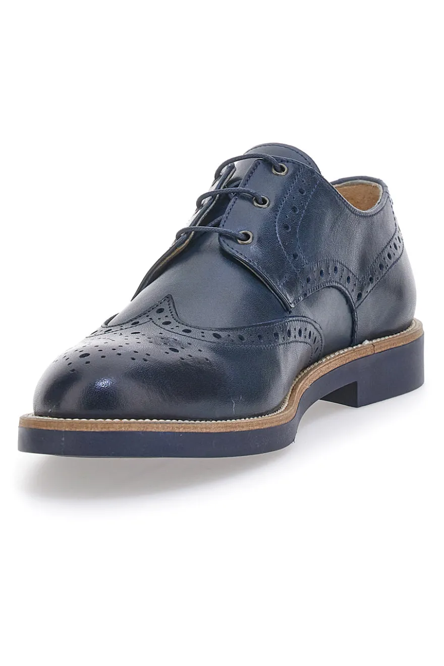 Stringate Stile Inglese Blu Made in Italy PITTARELLO 8023