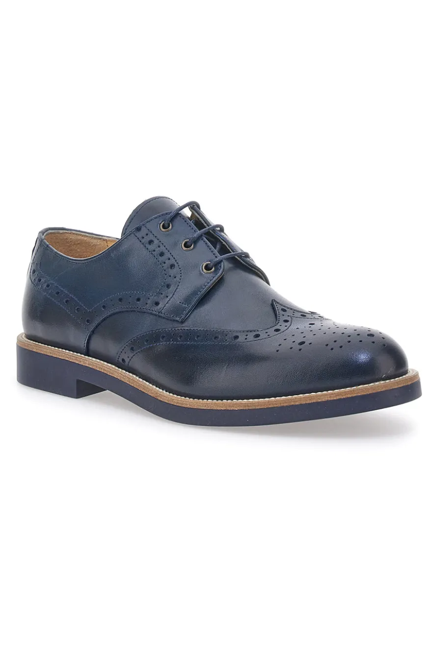 Stringate Stile Inglese Blu Made in Italy PITTARELLO 8023