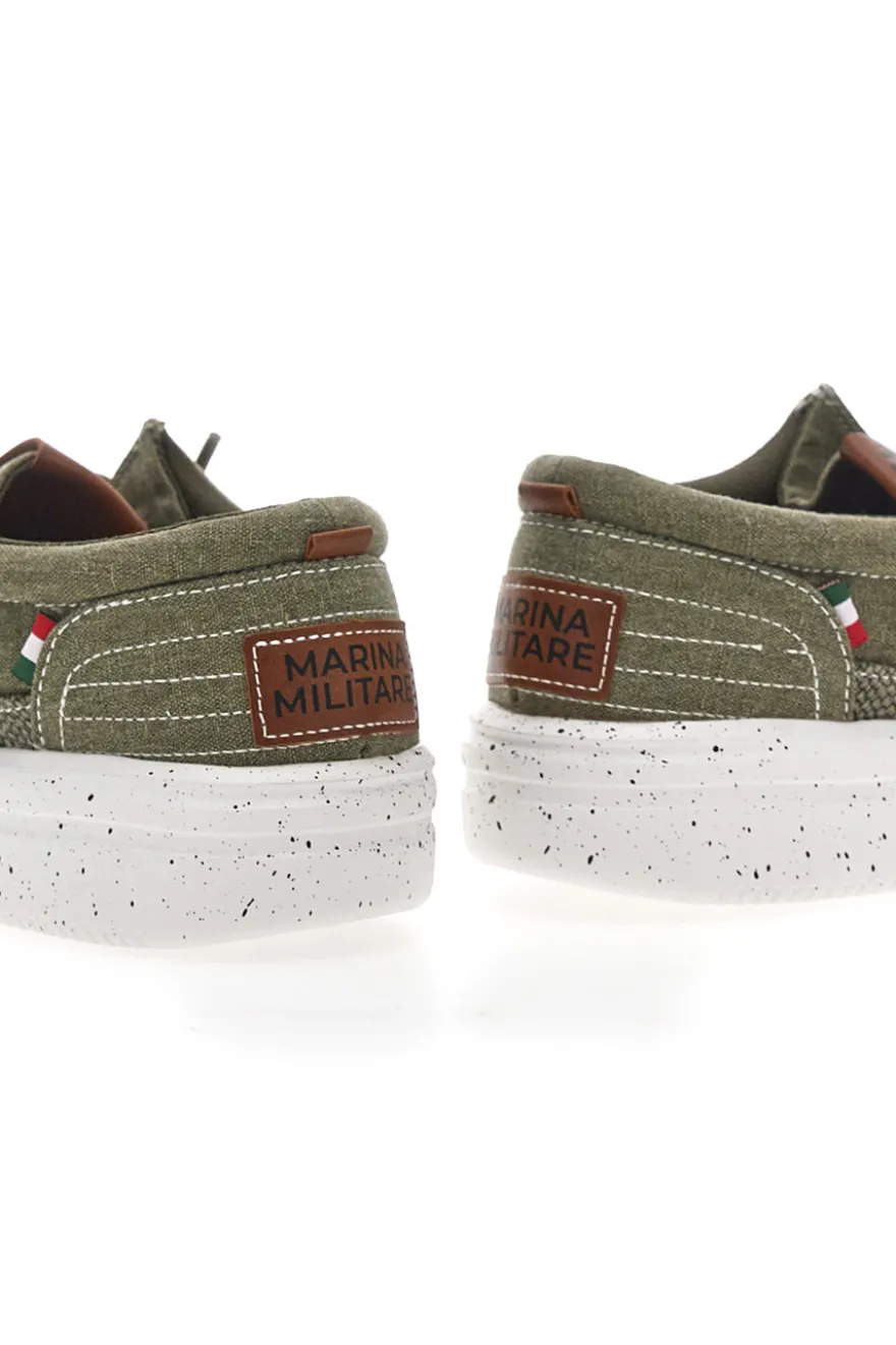 Stringate Verde In Tela Marina Militare MM1701