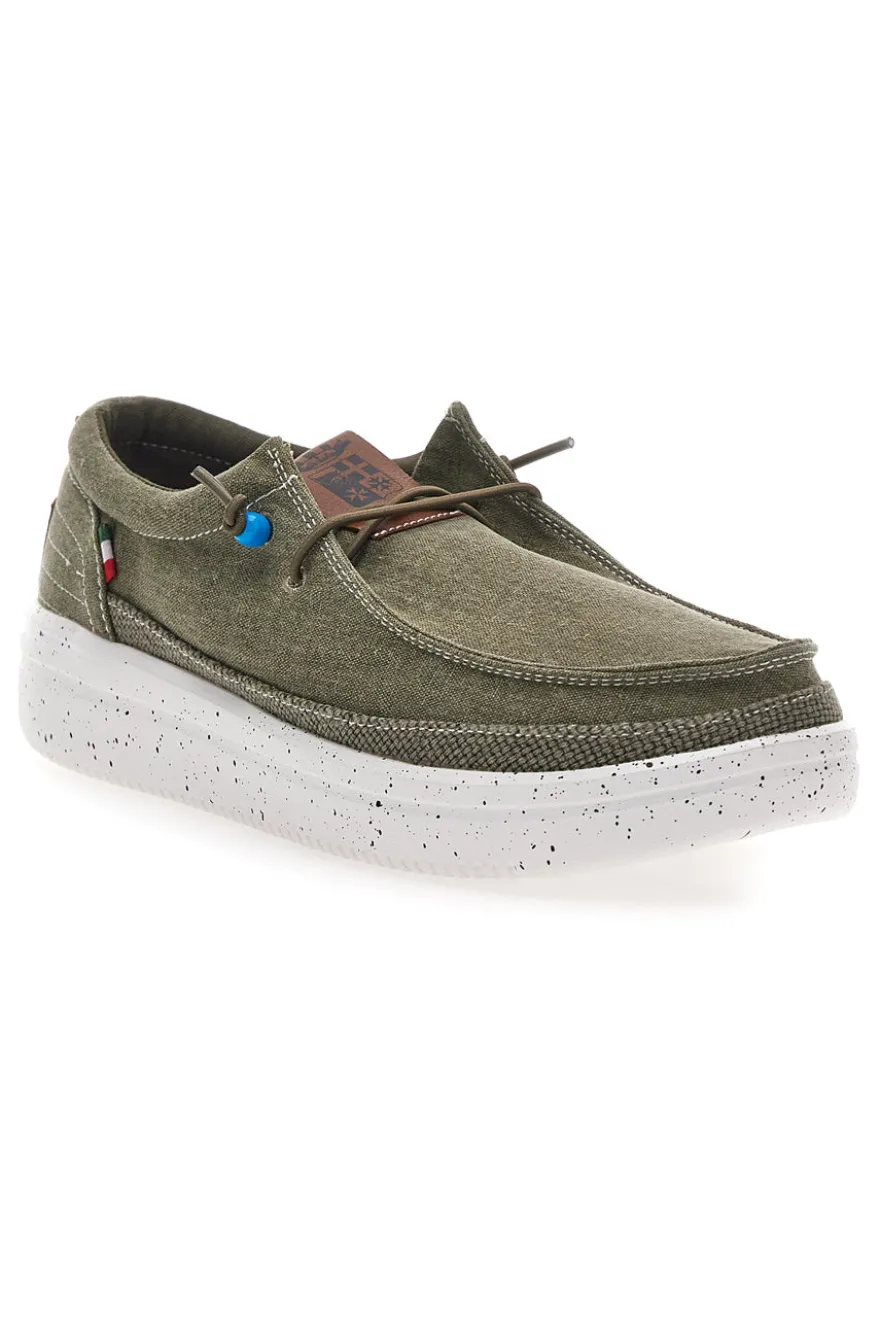 Stringate Verde In Tela Marina Militare MM1701