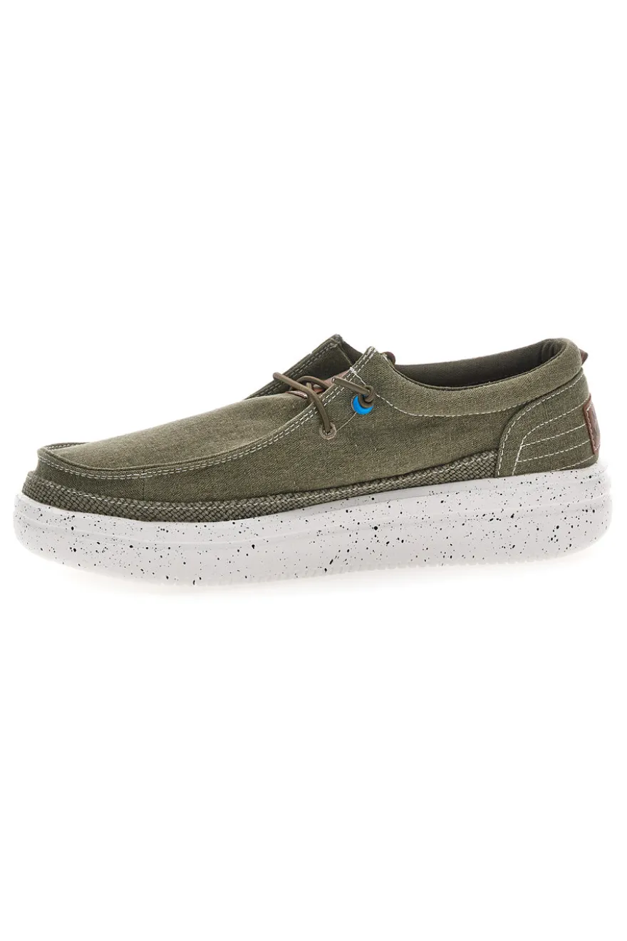 Stringate Verde In Tela Marina Militare MM1701